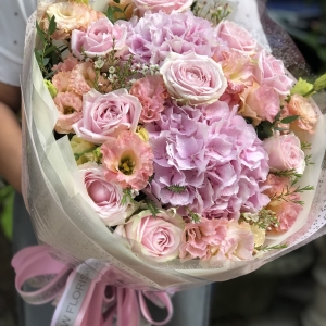 ช่อ L 016 Pink Hydrangea Serenade