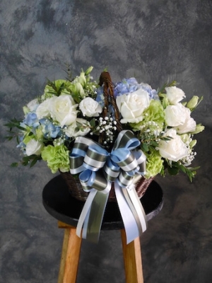กระเช้า 026 Blue Sage Elegance Basket