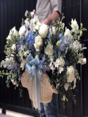 กระเช้า 040Blue Whisper Garden Basket
