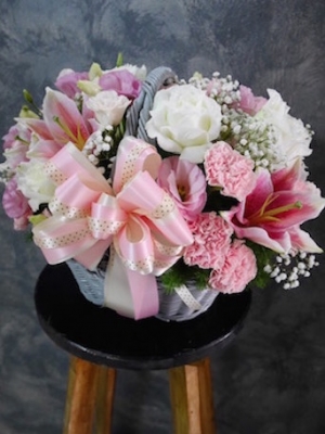 กระเช้า 053 Pink Lily Grace Basket