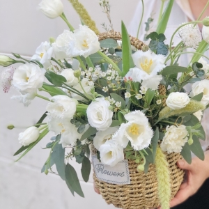 กระเช้า 037 Ivory Meadow Basket